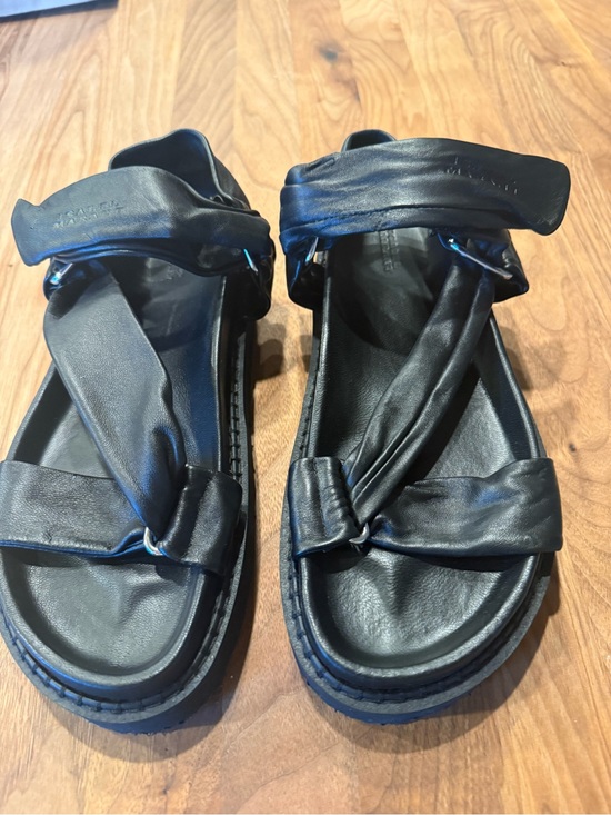 Isabel Marant Shoes - Isabel Marant Black Leather Knot-Strap Sandals